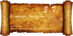 Erményi Terézia névjegykártya