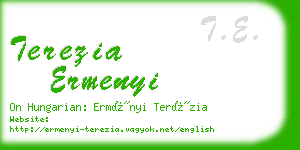 terezia ermenyi business card